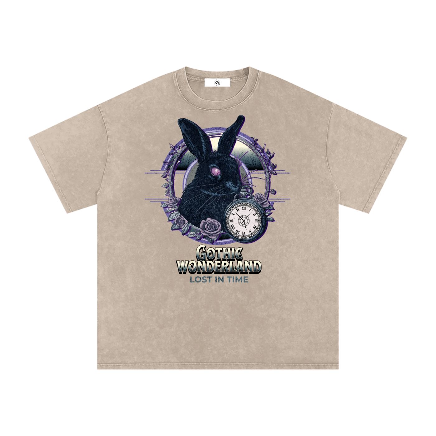 gothic tshirt,gothic streetwear graphic tee,vintage washed shirt,dark aesthetic clothing,rabbit graphic tee,gothic streetwear,alternative fashion shirt,grunge aesthetic tee,anime gothic style shirt,unisex oversized tshirt