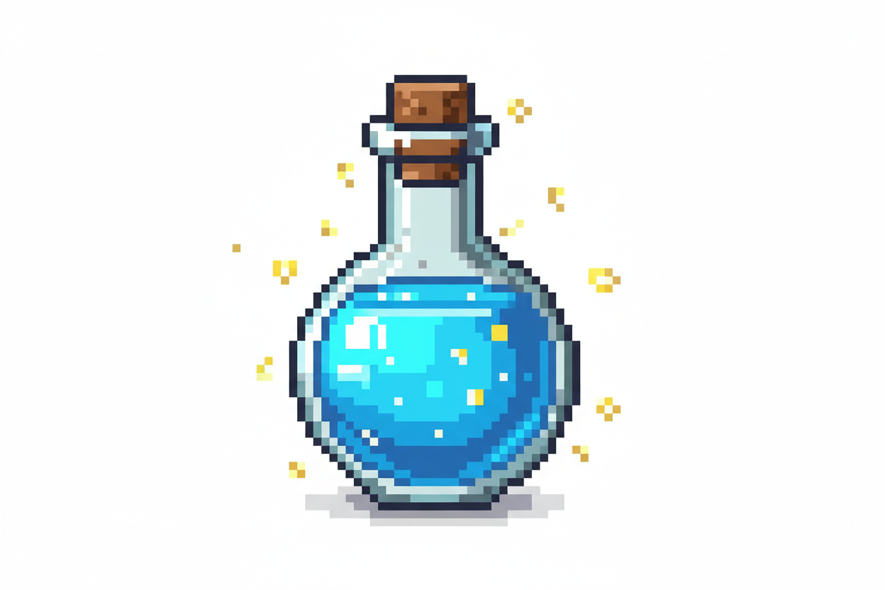 pixel potion bottle